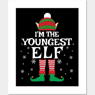 I'm The Youngest Elf Matching Family Christmas Gifts Posters and Art